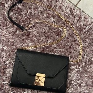 Black and Gold Crossbody Bag
